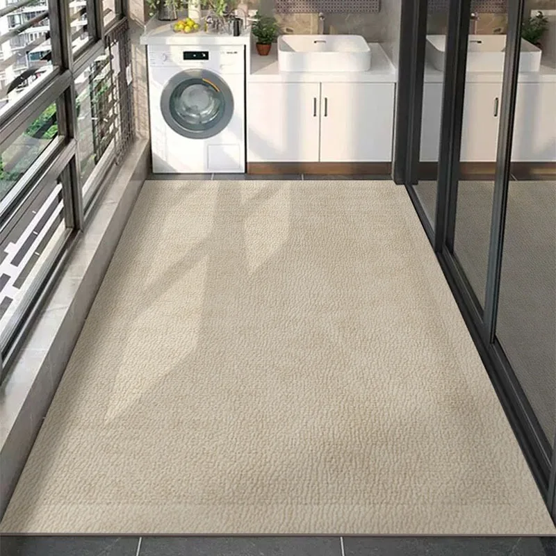 Carpet for Balcony Waterproof Floor Mat Large Beige Carpets Pvc Leather Non-slip Rug Minimalism Home Decoration Rugs Kitchen