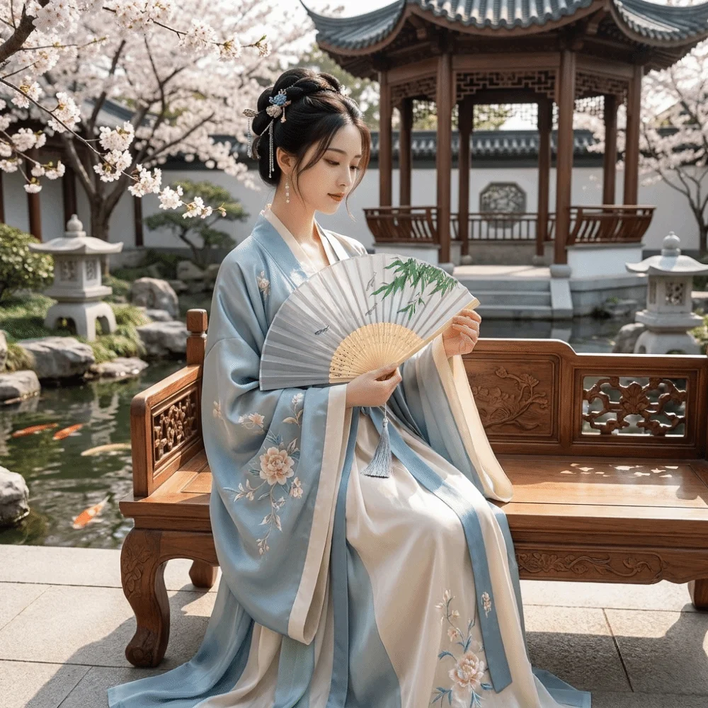 Decorative 7-Inch Ancient Style Folding Fan Traditional Handmade Hand Cranked Fan Classical with Tassels Dance Fan Performance