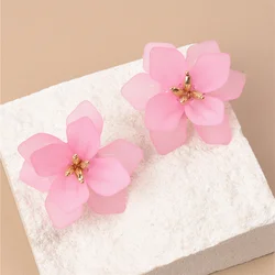 MWSONYA New Fashion Acrylic Flowers Stud Earrings for Women Fashion Pendientes Jewelry Earrings Jewelry Gift