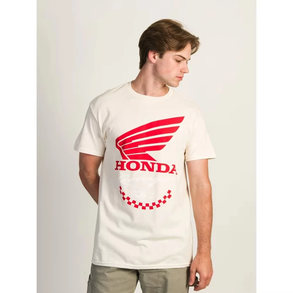 

2025 Honda new fashion loose T-shirt summer high-quality racing clothes men's and women's short-sleeved printing