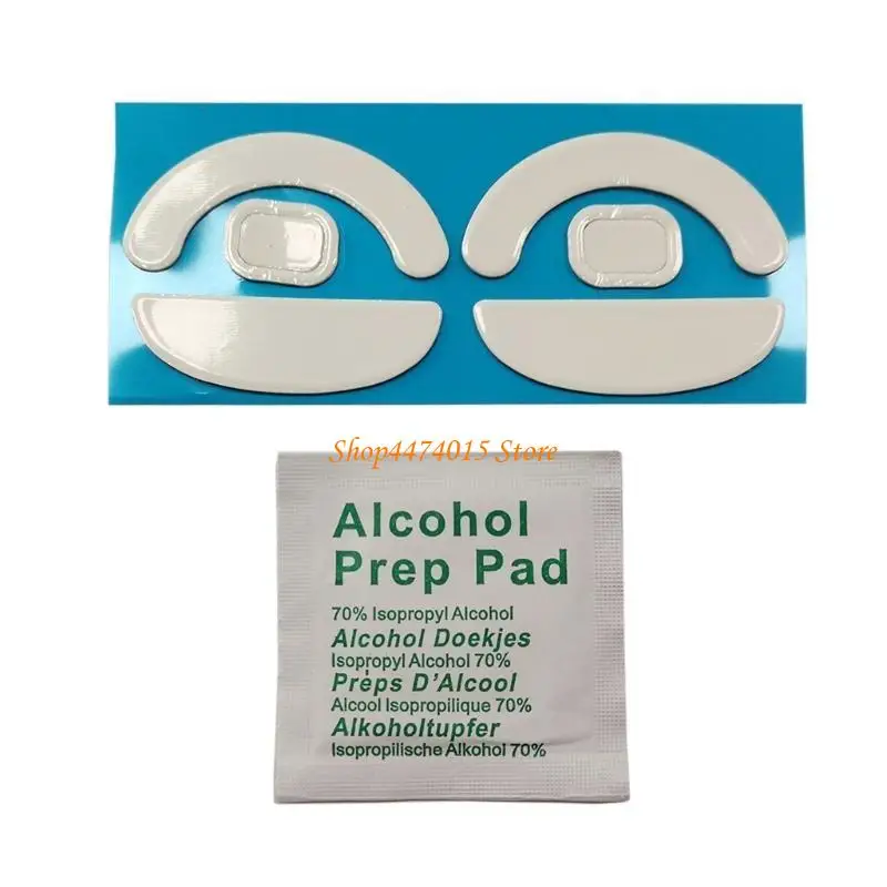 K1AA 2 مجموعات ألعاب الماوس زلاجات الماوس انزلاق القدمين Mousepad ل اللاسلك الماوس الأبيض