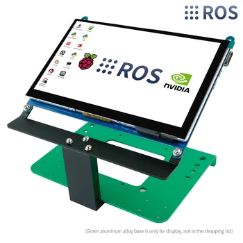 Écran d'affichage tactile en alliage d'aluminium pour robot ROS de voiture Raspberry Pi Jetson, support stable et anti-chute, support rapide, 7 pouces