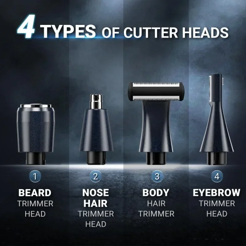 4 in 1 Elektrische Haarverwijderaar Oplaadbare Man Scheerapparaat Neus Tondeuse Wenkbrauw Shaper Been Oksel Bikini Trimmer Vrouwen Epilator