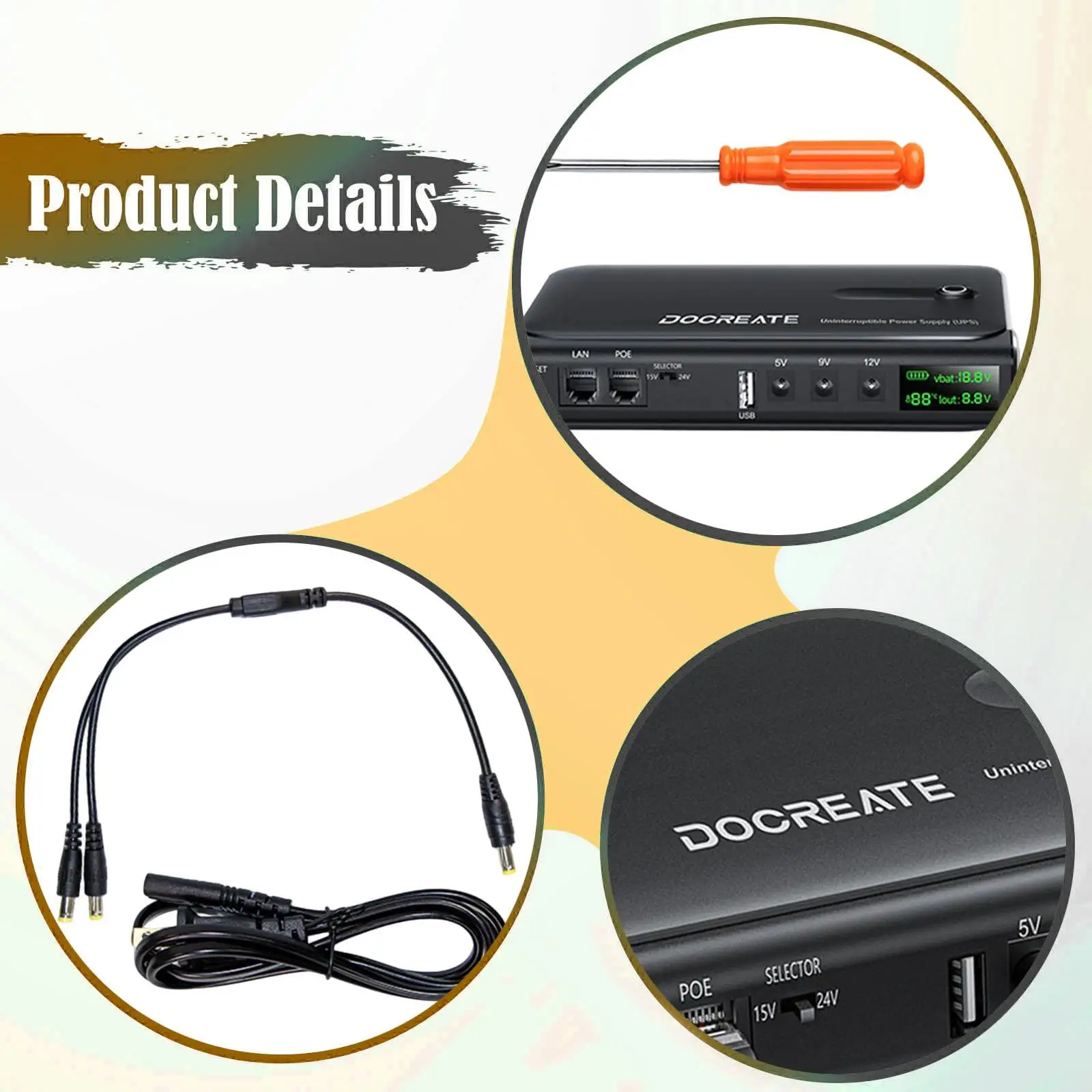 Ups Uninterruptible Power Supply Ups Battery Backup for Router Modem Tablet