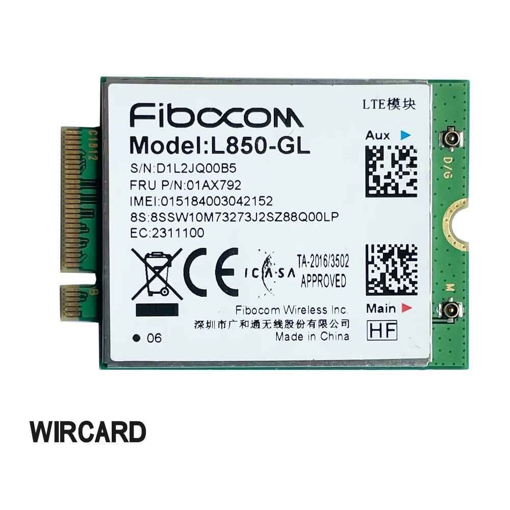 L850-GL M.2 بطاقة 01AX792 4G LTE اللاسلكية وحدة لباد X1 الكربون Gen6 X280 T580 T480s L480 X1 اليوغا الجنرال 3 L580 4.4