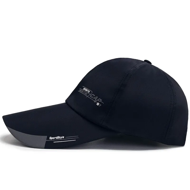 Berretto sportivo estivo all'aperto cappello da uomo ad asciugatura rapida linea di moda berretto da Baseball visiera lunga visiera visiera Snapback per cappello da sole Bone Gorras