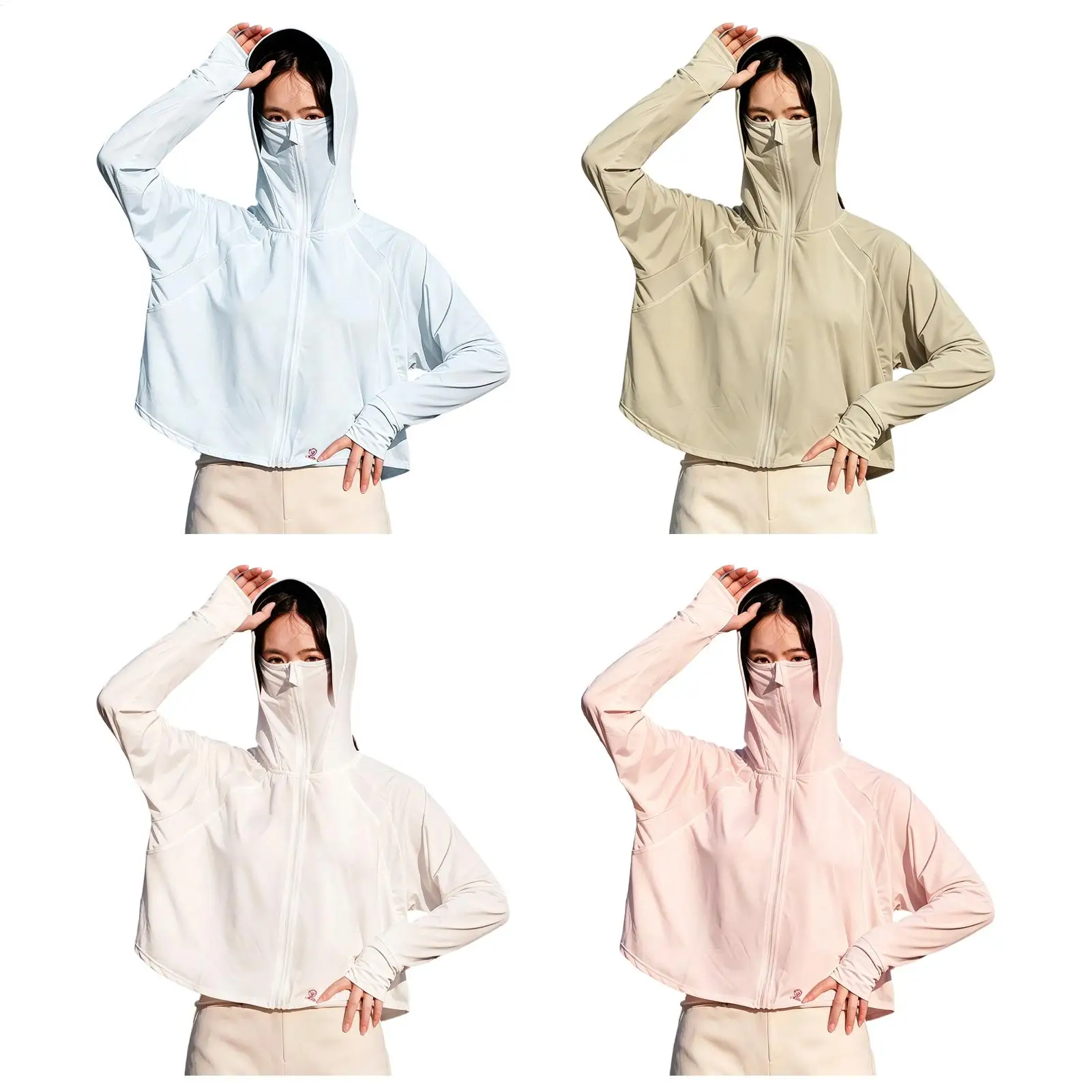 Sun Jacket Women UV Protection Long Sleeve Full Zip Lightweight Shirt Women Sun Protection Clothing for Outdoor Hiking Walking