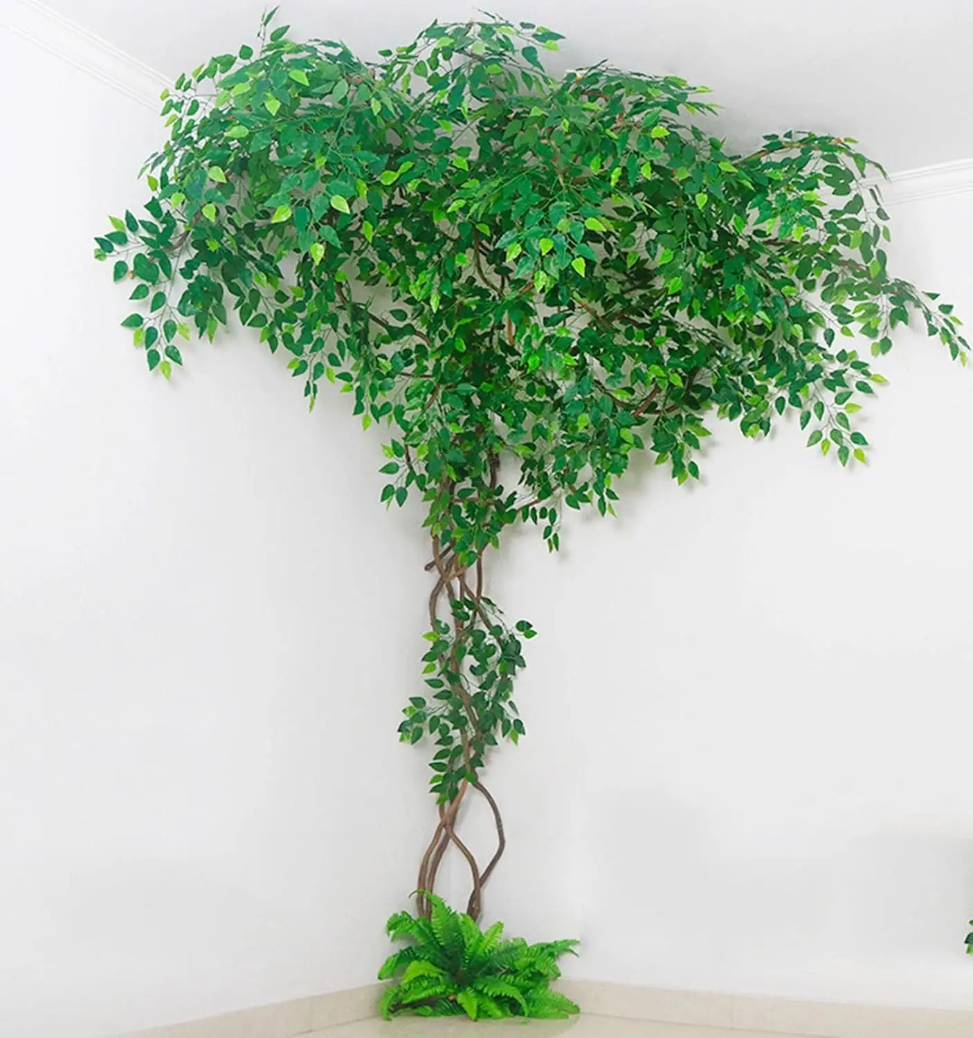 

Artificial Cherry Blossom Tree Fake Banyan tree for Office, Bedroom, Wedding, Party Decor Green