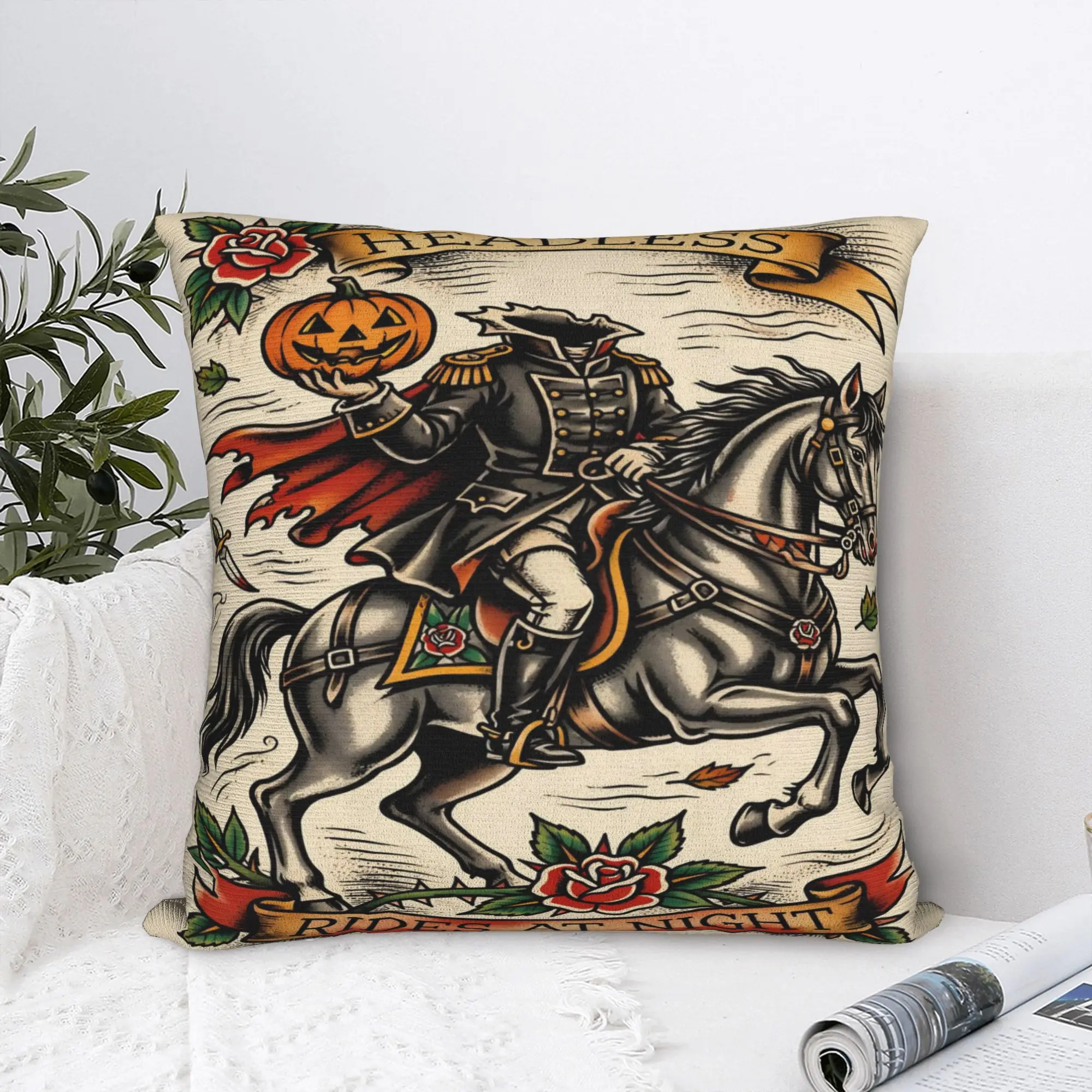 Seat Decor Headless Horseman  Pillowcases Merch  Pillow Covers Zippered Multi-Size