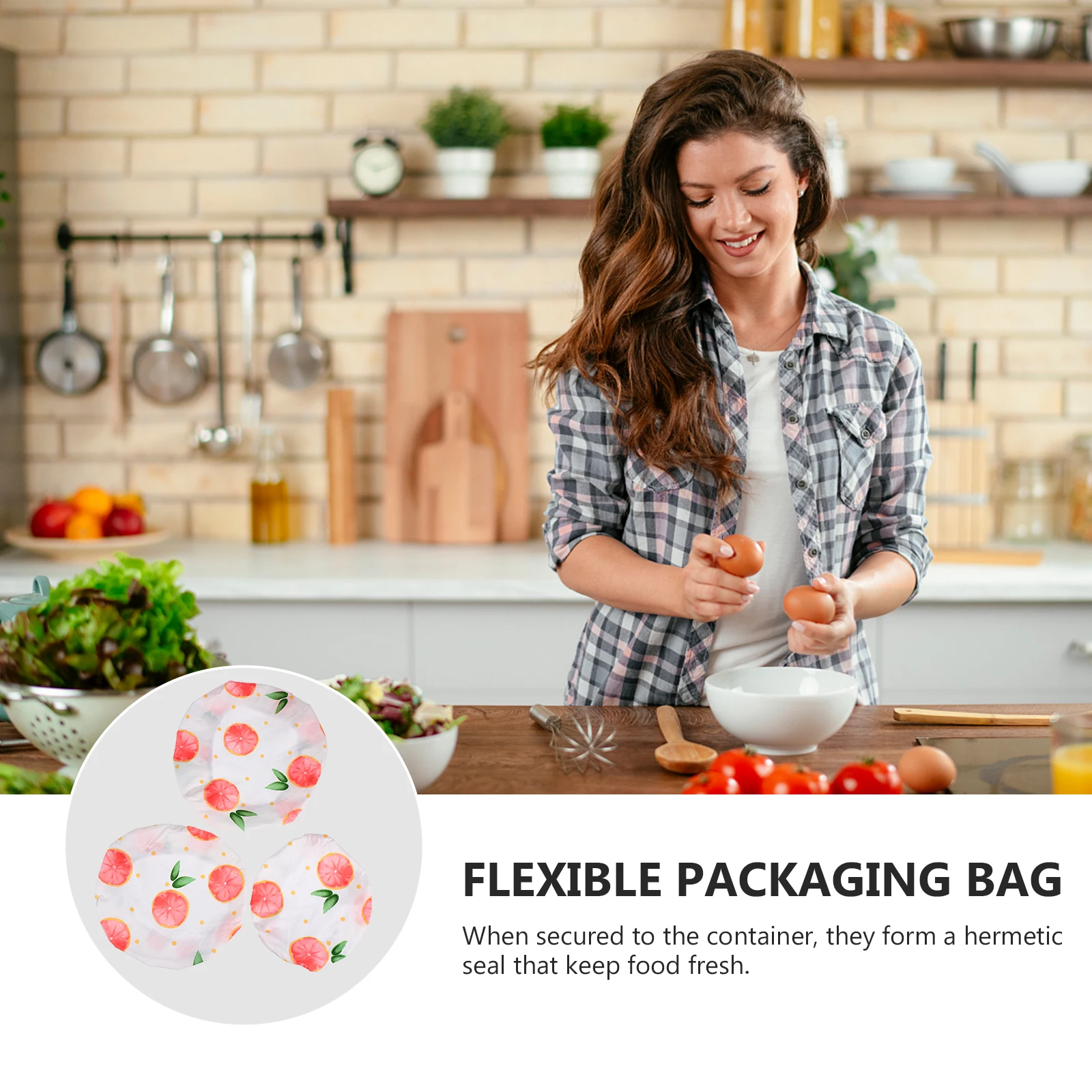 

3 Pcs Cotton Bowl Covers Reusable Food Wraps Preservation Cloths Elastic Dish Covers Fit Containers Keep Fresh Kitchen Barware