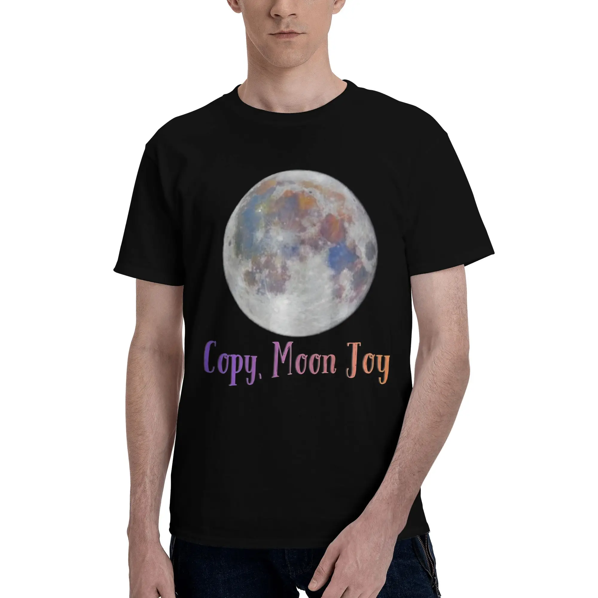 Copy Moon Joy 22 Novelty 100% Cotton T-Shirt  Tops Tees For Men