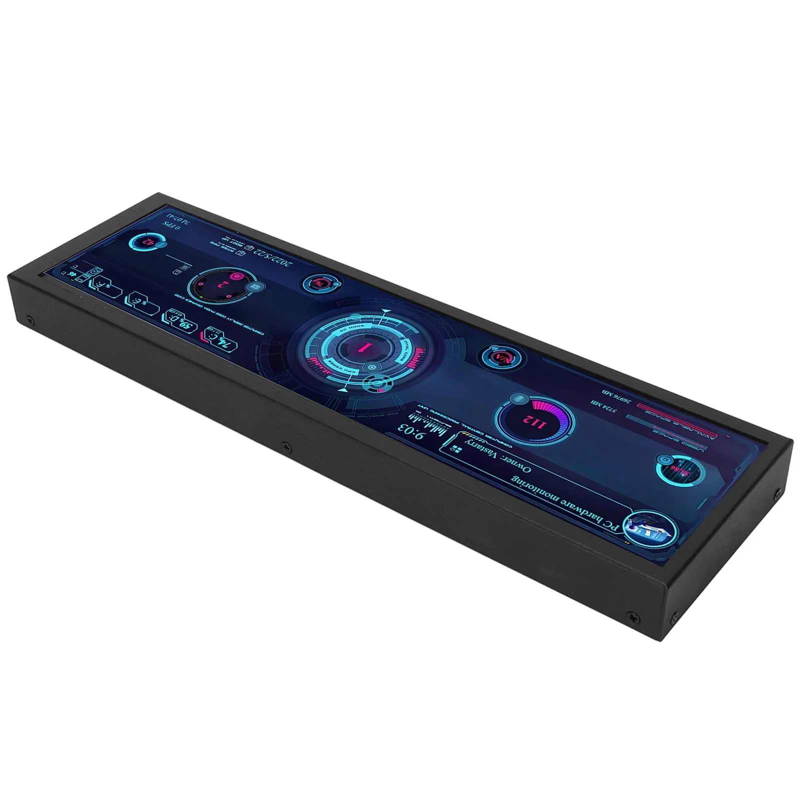 الهيكل الفرعي عرض درجة الحرارة عرض 8.8 بوصة عرض 360 درجة دوران 1920x480 60 هرتز وحدة المعالجة المركزية GPU SSD البيانات للكمبيوتر