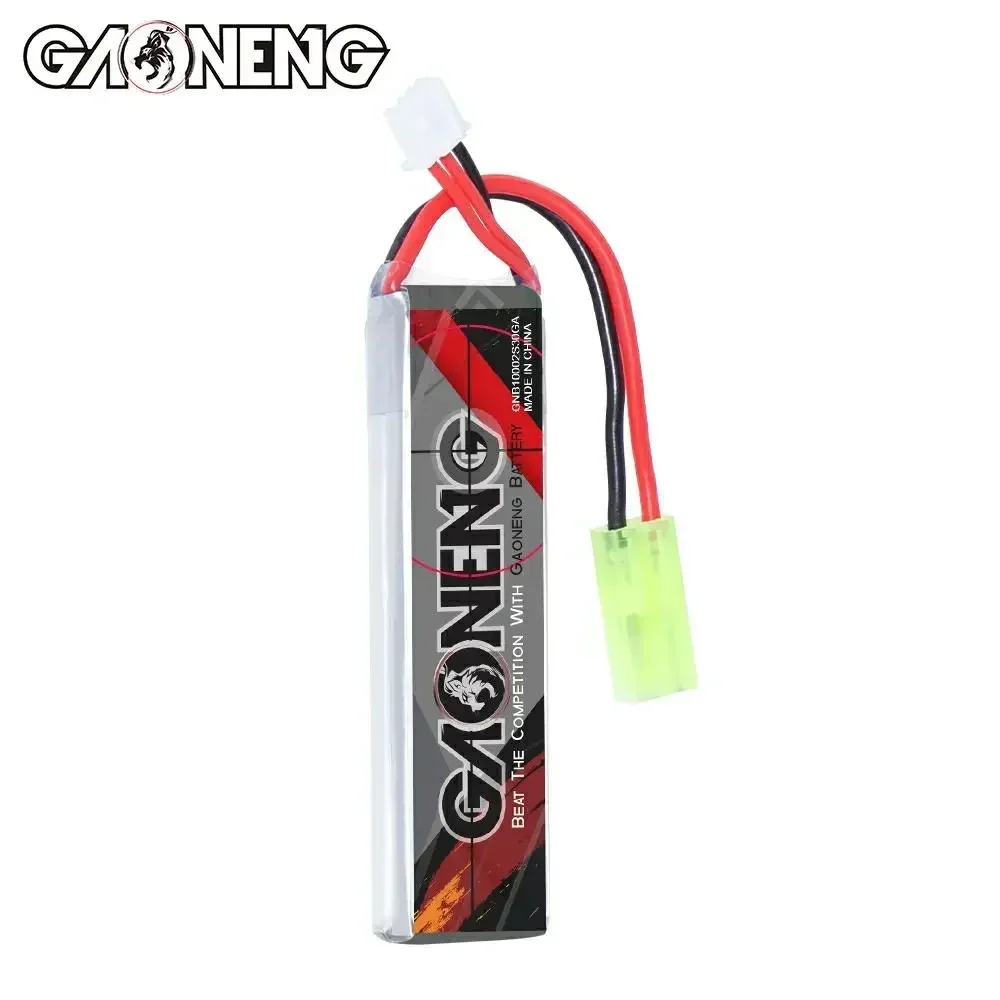 2PCS GNB 7.4V 1000mAh 2S 30C/60C Lipo Battery With JST/MR30/Mini Tamiya Plug For Electric Water Gun RC Toy Airsoft Gun Parts