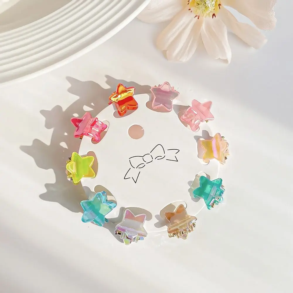 

Hair Accessories Mini Hair Claw Transparent Candy Color Star Hair Crab Clip Hair Clip Hair Ornaments Flower Mini Hair Claw