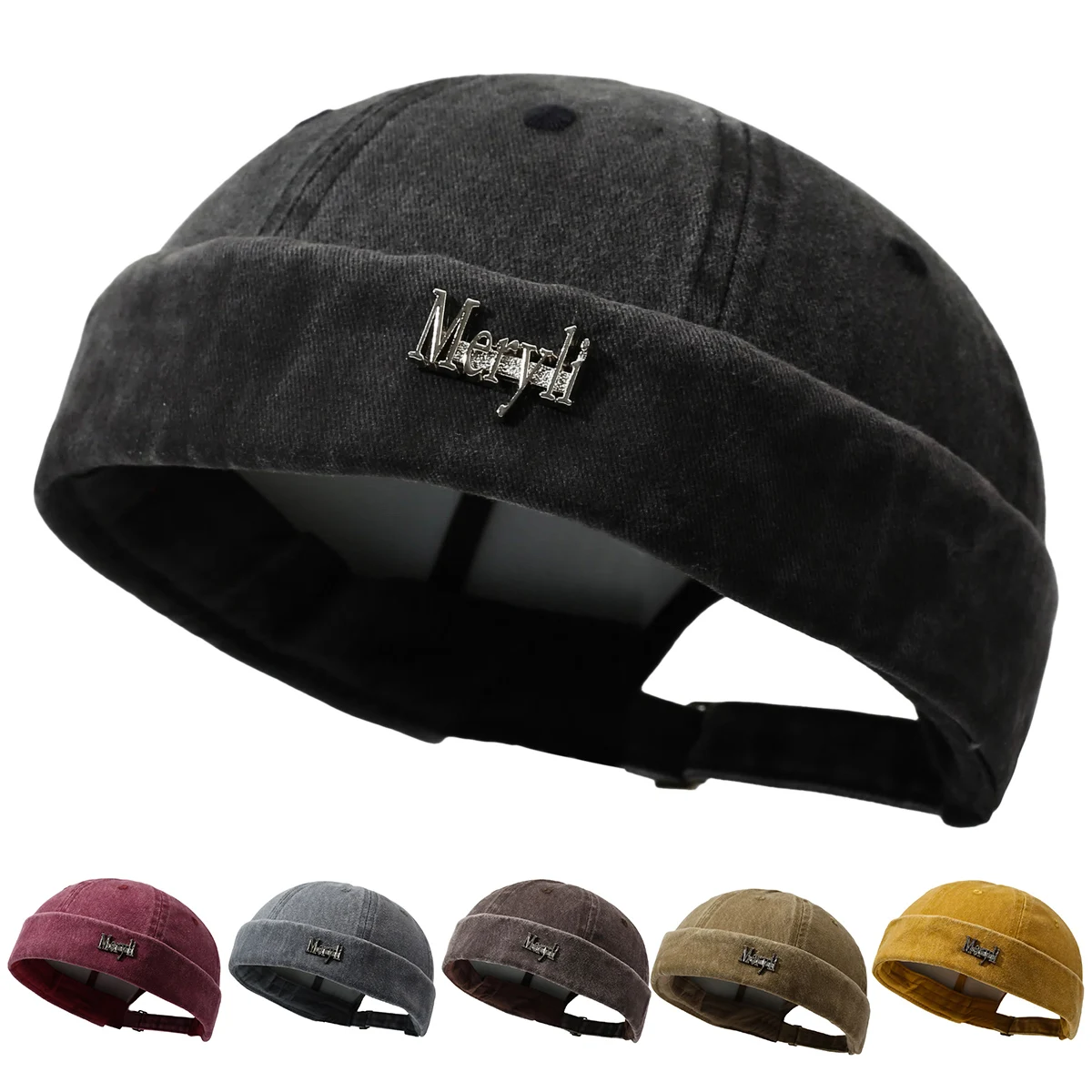 New Spring and Autumn Washed Cotton Guapi Hat Couple Street Hip Hop Soft Top Tang Hat Four Seasons Versatile Landlord Hat Male