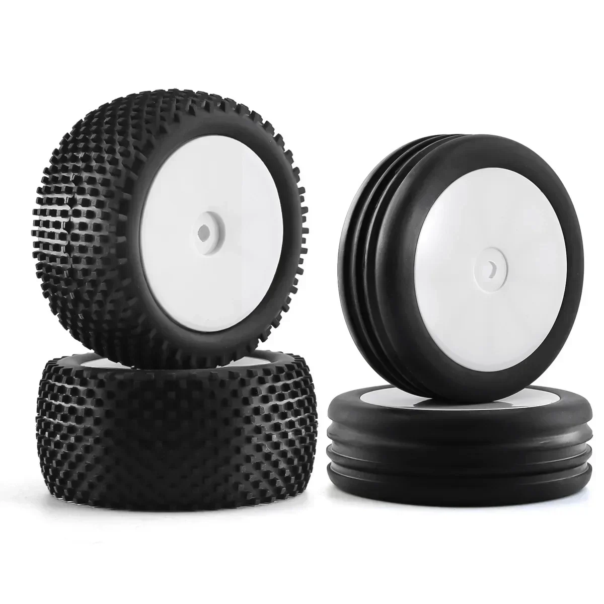 

4pcs Toy Model Car Durable Tires 1/10 Off-road Vehicle Tire for Srx2 Srx4 Bandit Tyres for Tekno Eb410 Yokomo Yz4 RC Crawler Car