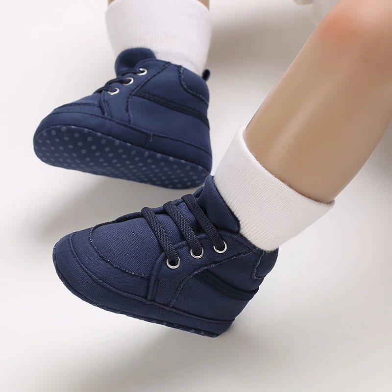 

Newborn Baby Shoes Boy Girl Classical Sport Soft Sole PU Leather Multi-Color First Walker Casual Sneakers Baptism Shoes And Sock