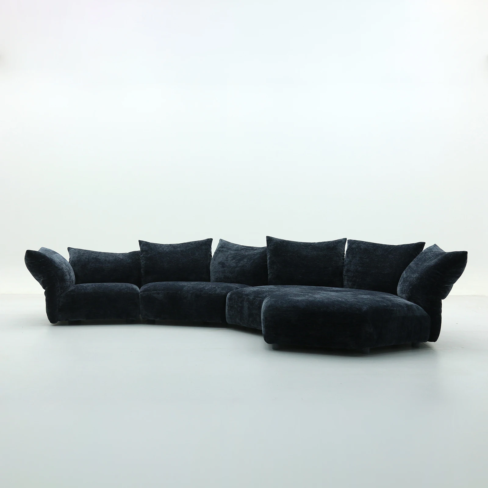 

#Comfortable Blac Upholstered Modular Sofa With Deep Seating for Modern Living Space
