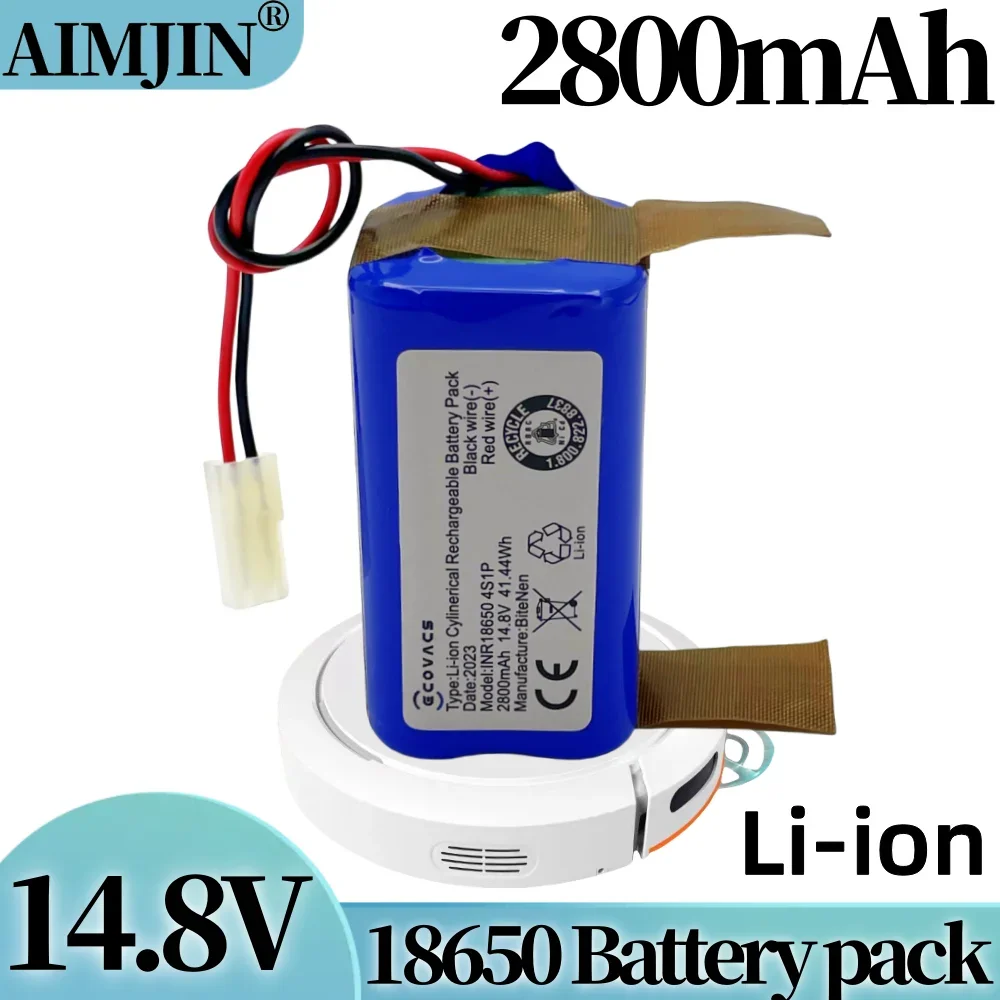 

4S1P Li-ion Battery 14.8V 2800mAh for Conga Excellence 990 1090 Ecovacs Deebot N79S N79 DN622 Eufy Robovac 11 11S 12 35C X500