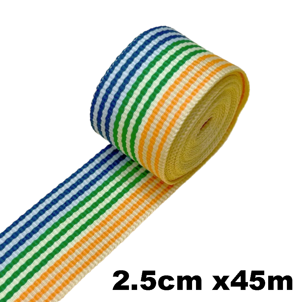 Thick Rainbow Webbing Heavy-duty Colorful Rainbow Webbing Strap 45m 2.5 cm/3.2cm Kids Climbing Frame Webbing