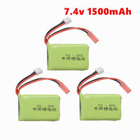 1/2/3Pcs 7.4v 1500mah Lipo Battery Fits for Flysky FS-GT5 2.4G 6CH Transmitter for RC Car Boat Remote Control 2S 7.4v RC battery