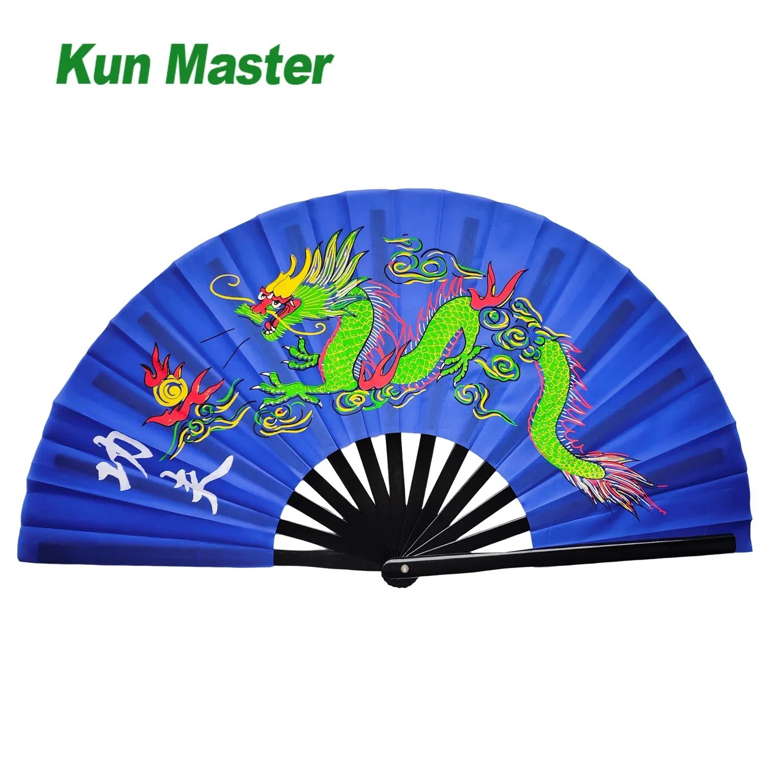 

Martial Art Tai Chi Fan Bamboo Frame Silk Cover 13.4in/34cm Stainless Rivets Crisp Sound Kung Fu Wushu Cosplay Smooth Action