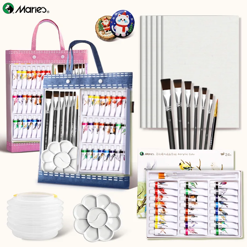 41pcs Marie's Acrylic Paint Set Professional,5ml/0.17oz,for Stone,Paper,Wood,Egg,High Quality Kit for Kids,Adults,Perfect Gift