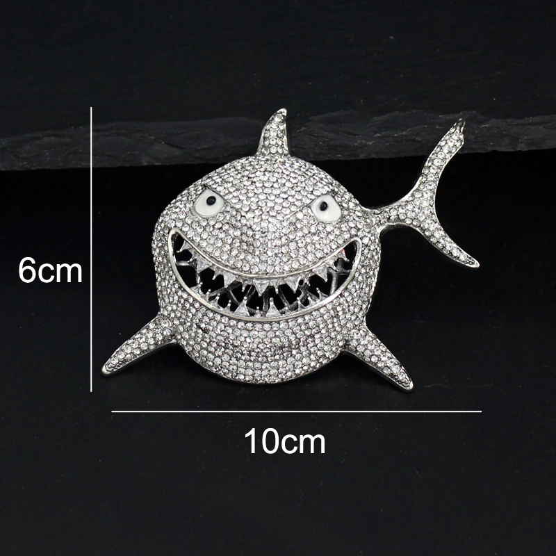 Hip Hop Iced out Rhinestone Pendant Big Animal Lion Shark Tiger Panda Designs for Cuban Link Chain Jewelry for Women And Men