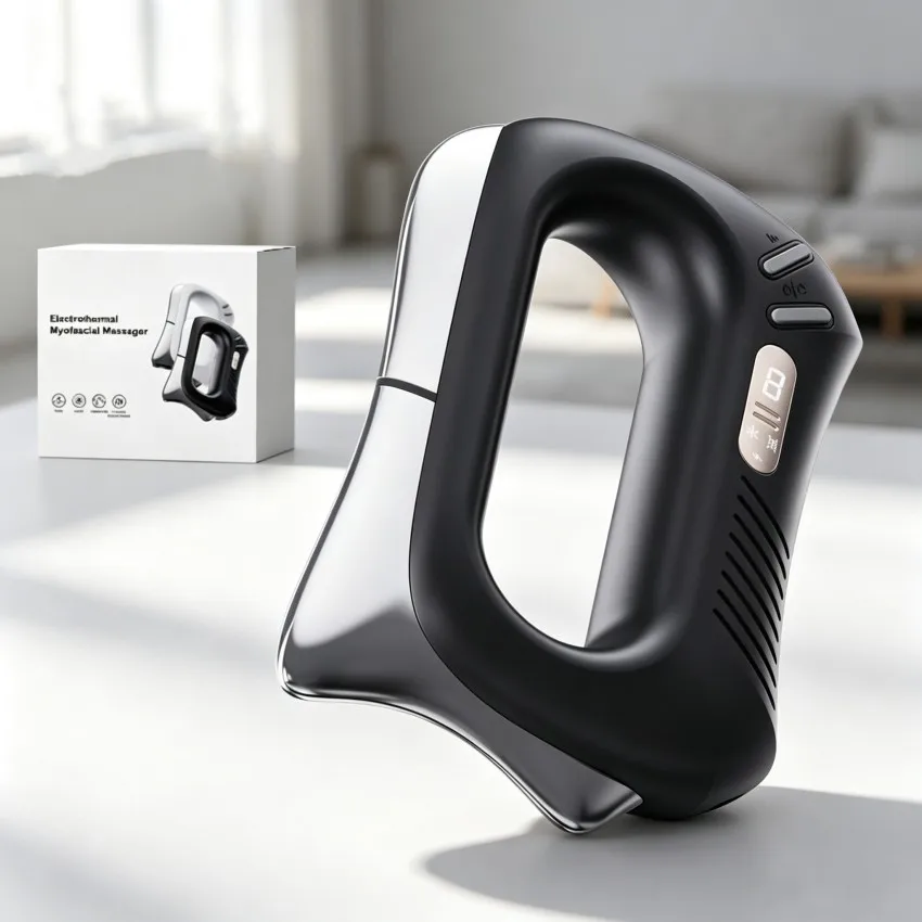 Massager Gun Muscle Scraper Tool –Electric Fascia Knife Heating & Vibration,Body Gua Sha Massager Fascia Tool For Deep Tissue