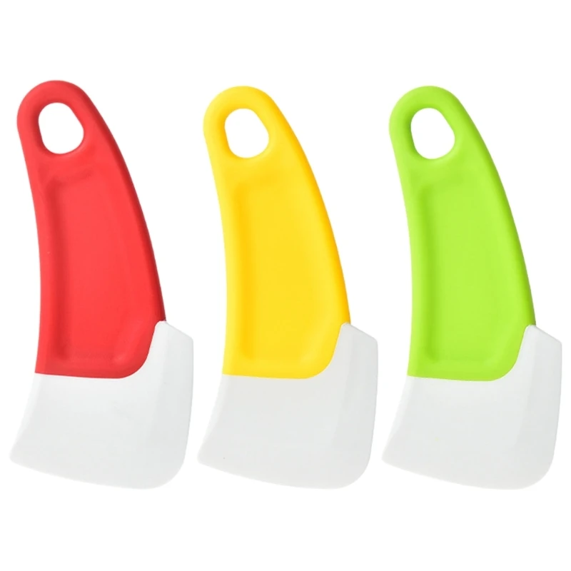 

H7EA 3pcs Silicone Kitchen Scrapers Cleanings Spatulas for Food Residues Stain Dish