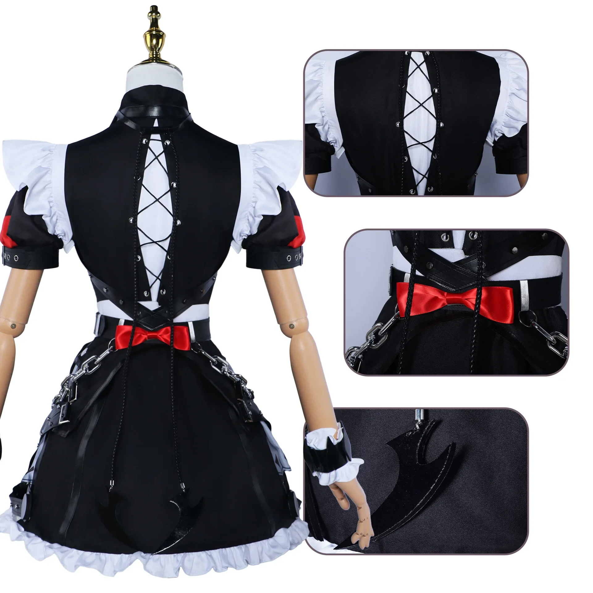 Gioco Zenless Zone Zero Ellen Joe Costume Cosplay Donne adulte Cameriera nera Lolita Dress Suit Halloween Outfit Party Uniform