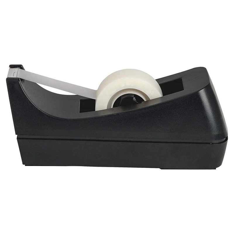 Desktop Tape Dispenser - Non-Skid Base - Weighted Tape Roll Dispenser - Perfect For Office Home School 2 Pack Easy To Use