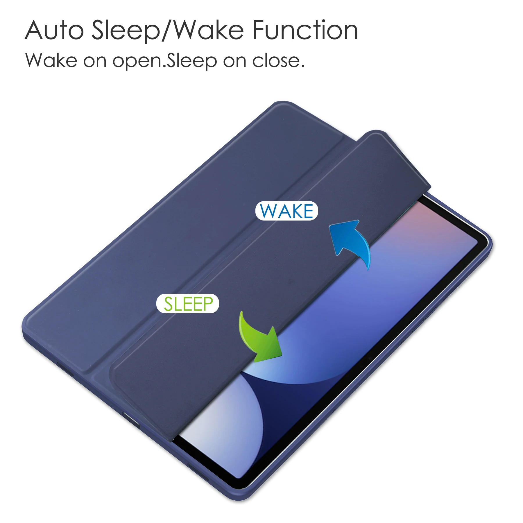 Image 7: Coque arrière en cuir transparente pour Samsung Tab S10 plus SM-X820, couverture veille/réveil automatique