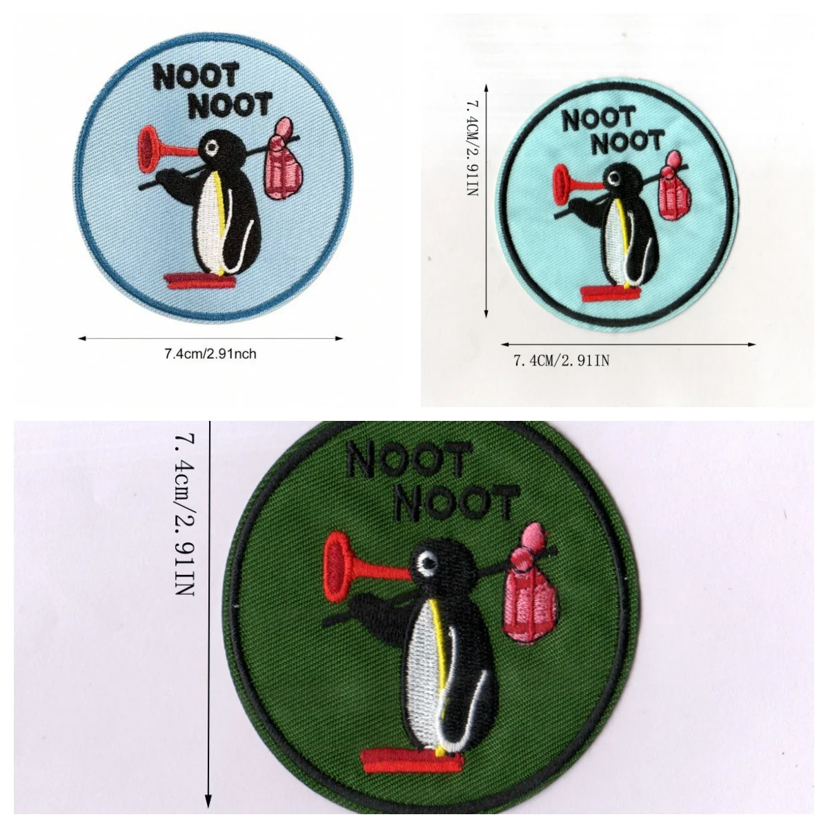 Cute Penguin Embroidered Patch - Iron-On Applique, Suitable for Jeans, Backpacks, Noot Cartoon Design