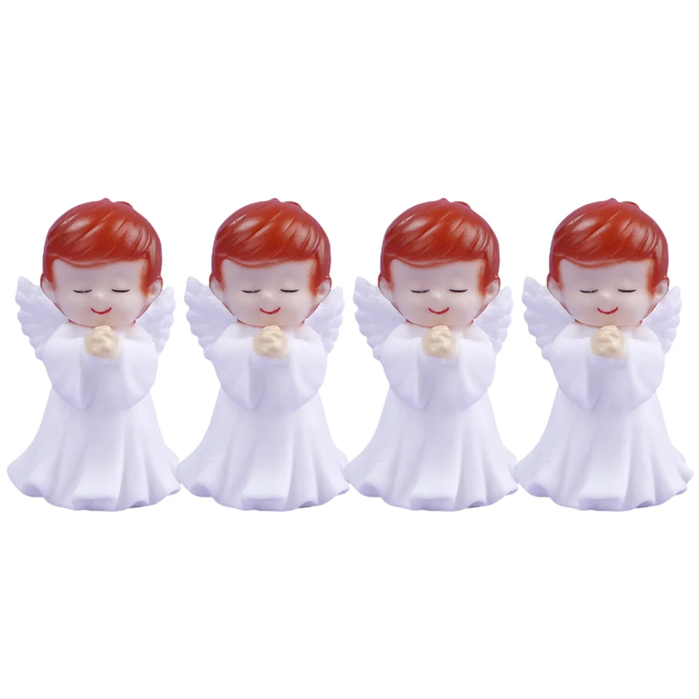 4 Pcs Praying Angel Desk Decor for Teen Girls Statues Decorative Fairy Figurines Figure Women Home Car Kids