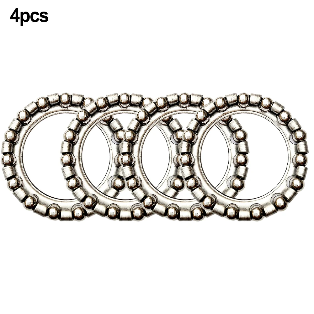 

4 Pair Steering Bearings Electric Ebike Ball Bearing 4.76*15 16/3*15 Bicycle Pedal Scooter Silver Spindle Bracelet Parts