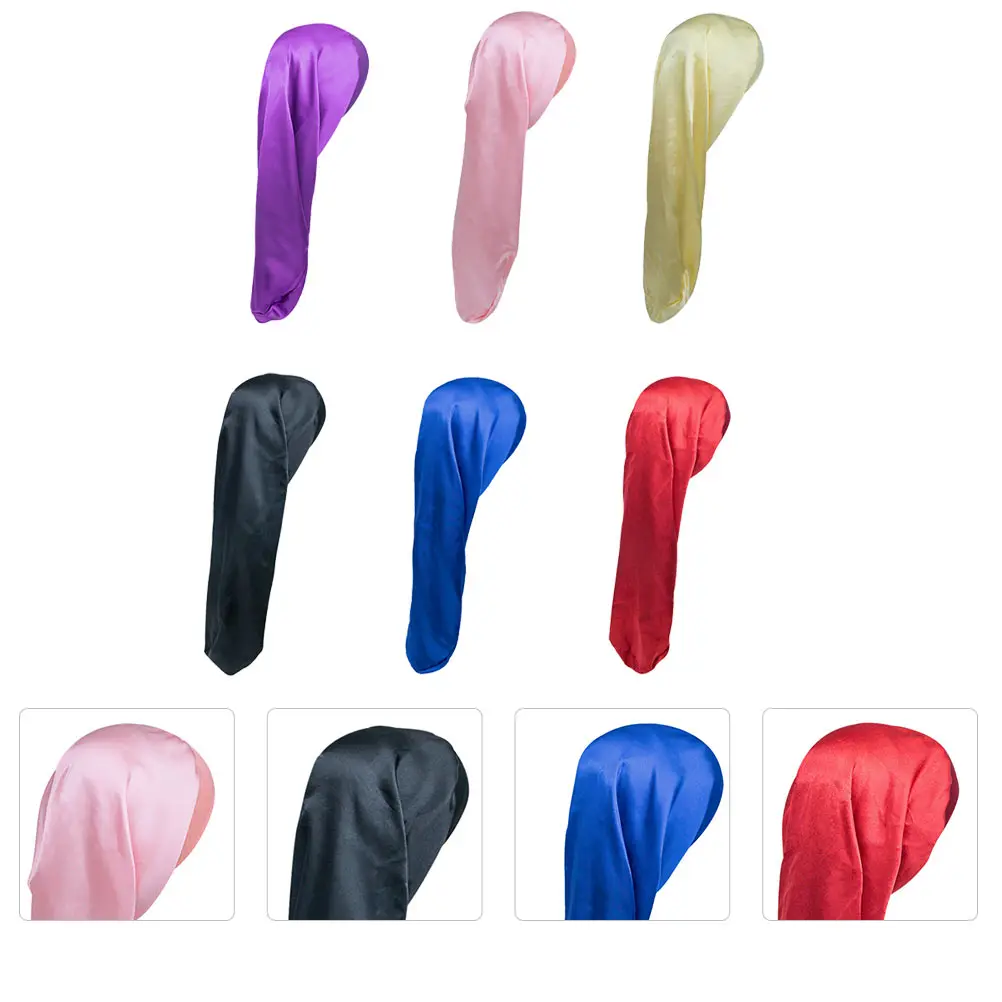 

6Pcs Satin Quick Dry Bath Hat Women Headcloth Shower Supply Hair Towel Gym Travel Beach Yoga Camping Home Hotel Pool