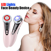 5 In 1 LED Lights Face Beauty Device Electric Massager Warm Vibration Clean Firming Lifting Eye Skin Rejuvenation Care Machine