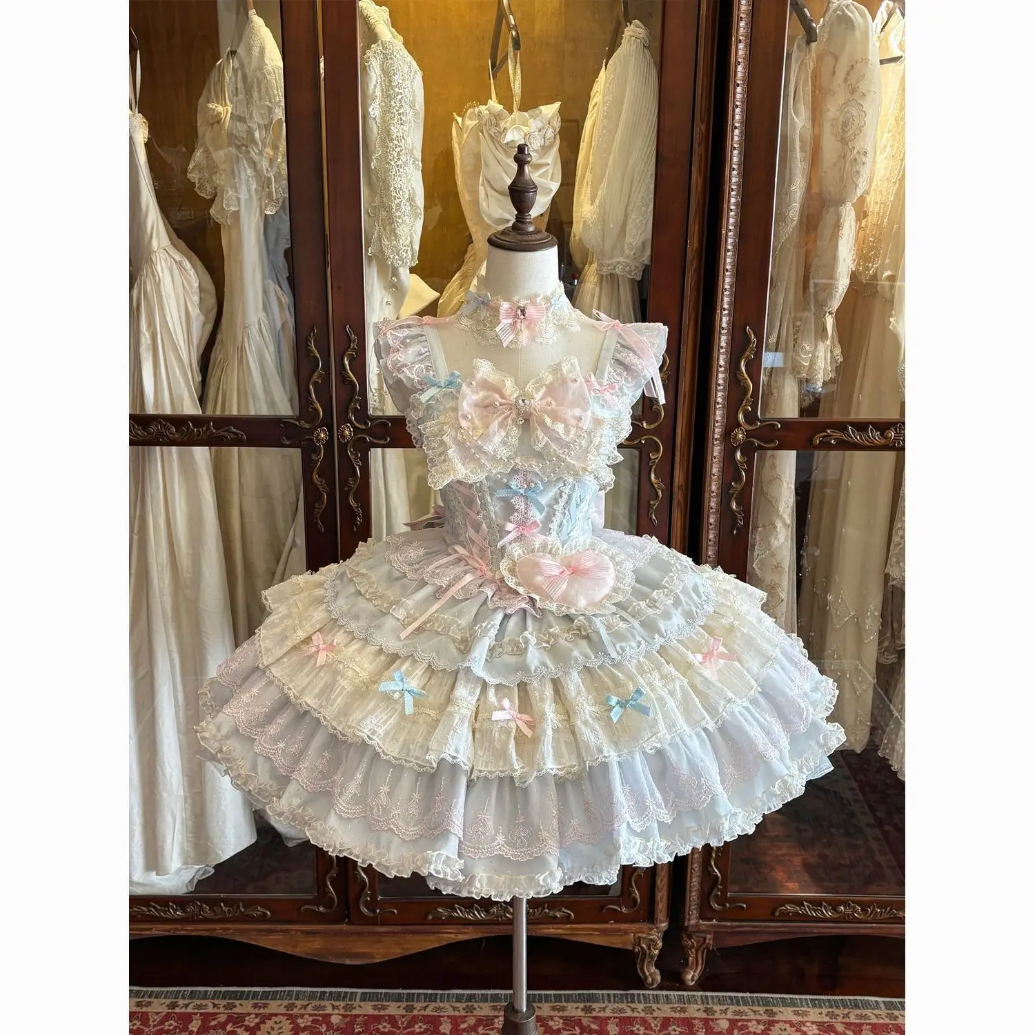 MAGOGO Original Design Japanese Lolita Ballet Style Jsk Suspender Princess Dress Women Sweet Lace Bow Slim Party Fairy Dresses