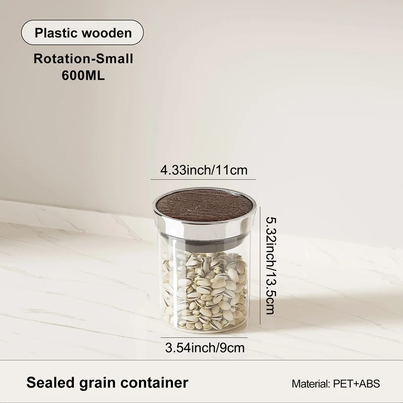 UFORU Clear Airtight Food Storage Container, Large Mouth Cereal Jar, Food Grade Multi Size Organizer view 6