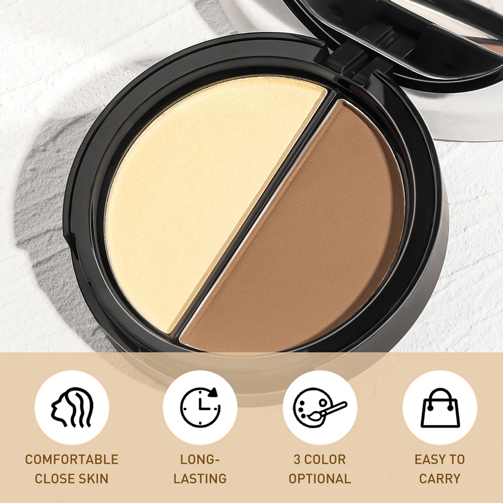 FOCALLURE Face Bronzer Highlighter Palette Pressed Powder Waterproof Long-Lasting Matte Face Contouring Makeup Powder Cosmetics