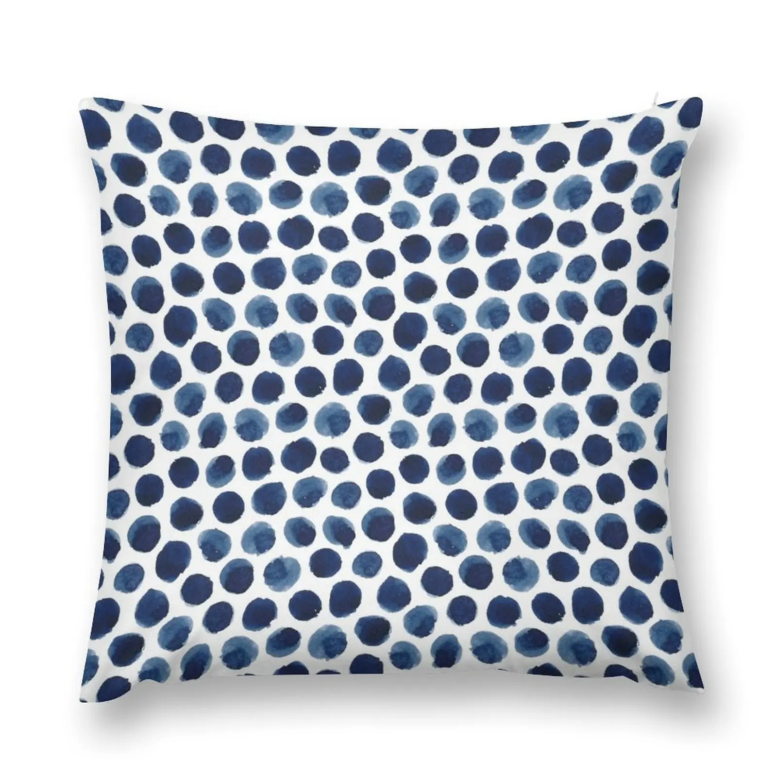 

Large Indigo/Blue Watercolor Polka Dot Pattern Throw Pillow Sofa Cushions Cover Decorative pillow case pillow