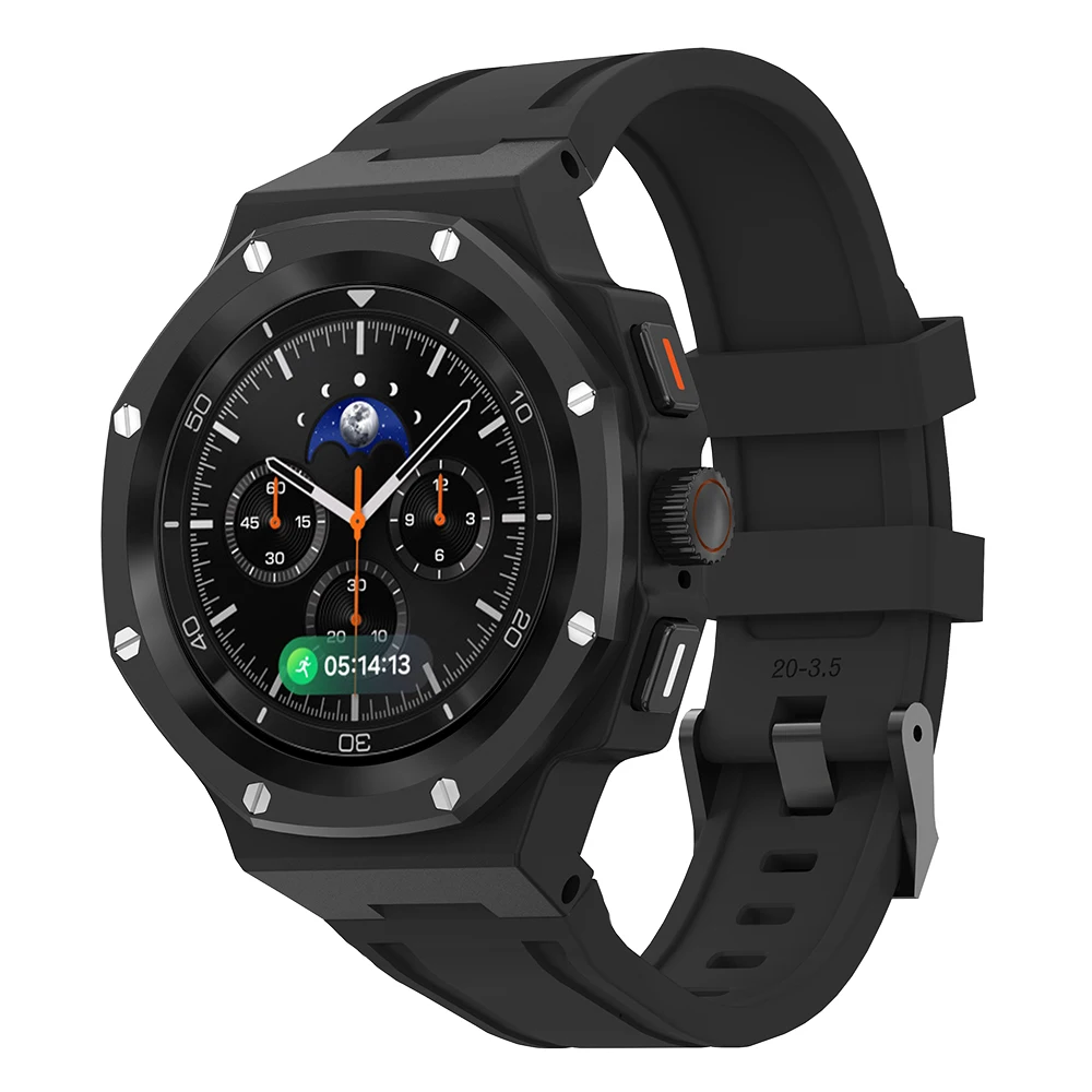 Luxus-Modifikations-Set für Samsung Galaxy Watch 9 8 40 44mm/8 Classic 46mm Silikonarmband+Metallgehäuse für Galaxy 8/8 Classic – Detail 18