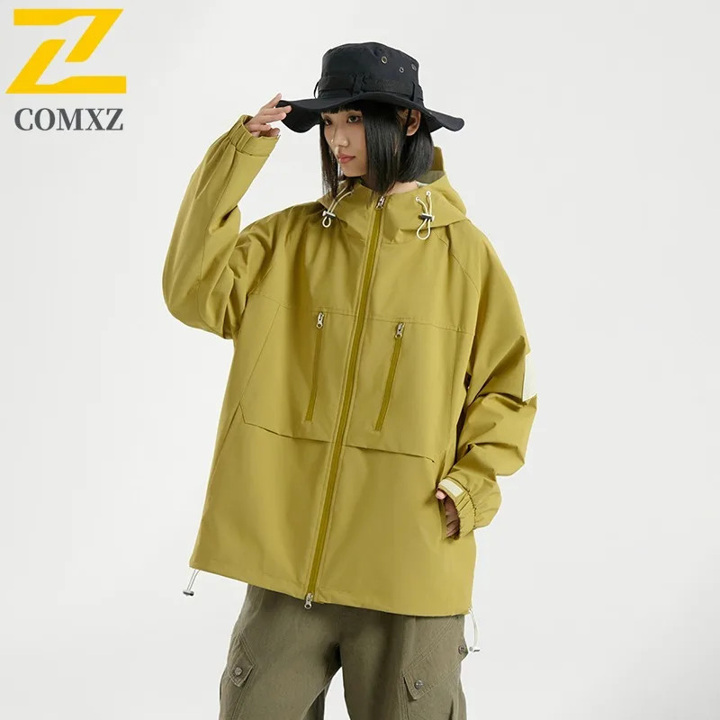 

COMXZ Высокое качество уличная водостойкая альпинистская новая осенняя тонкая однослойная куртка мужская ветрозащитная модная куртка с капюшоном