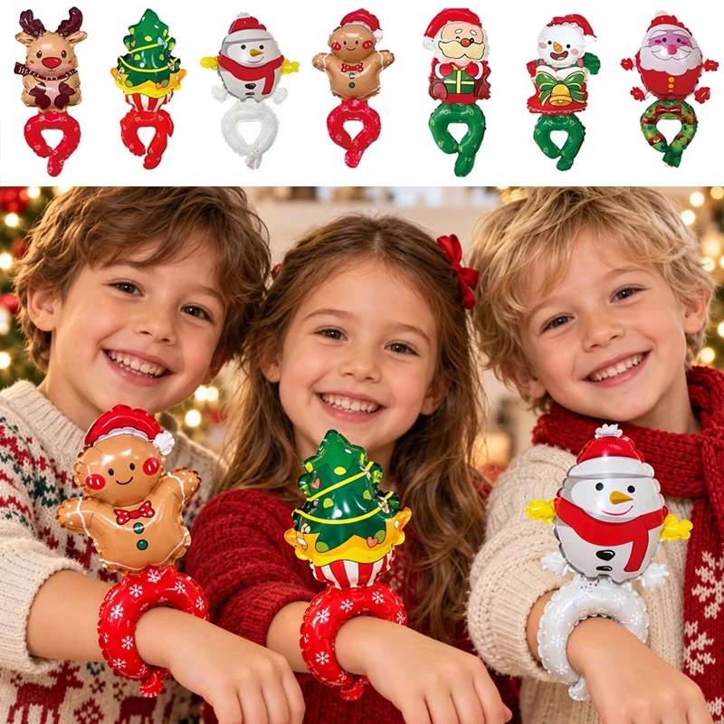 22/46pcs Christmas Wrist Balloons, Christmas Balloons, Birthday Party Decorations Balloons, Christmas/ School/ Wedding Gifts
