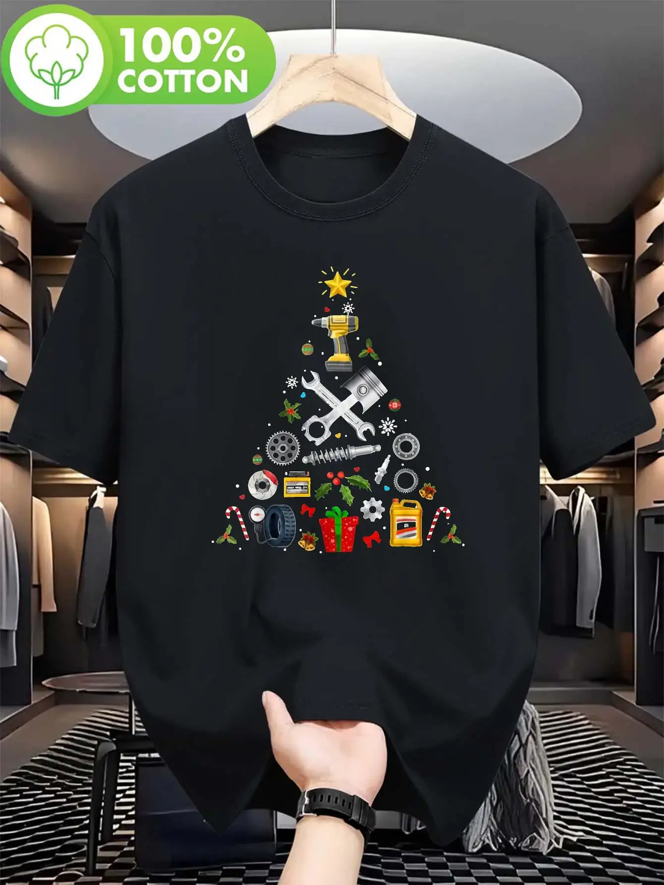 

Весна и лето 2026, женская тяжелая футболка для автомобильного механика, ретро-дизайн гаража с автомобильными инструментами, болтами, механами