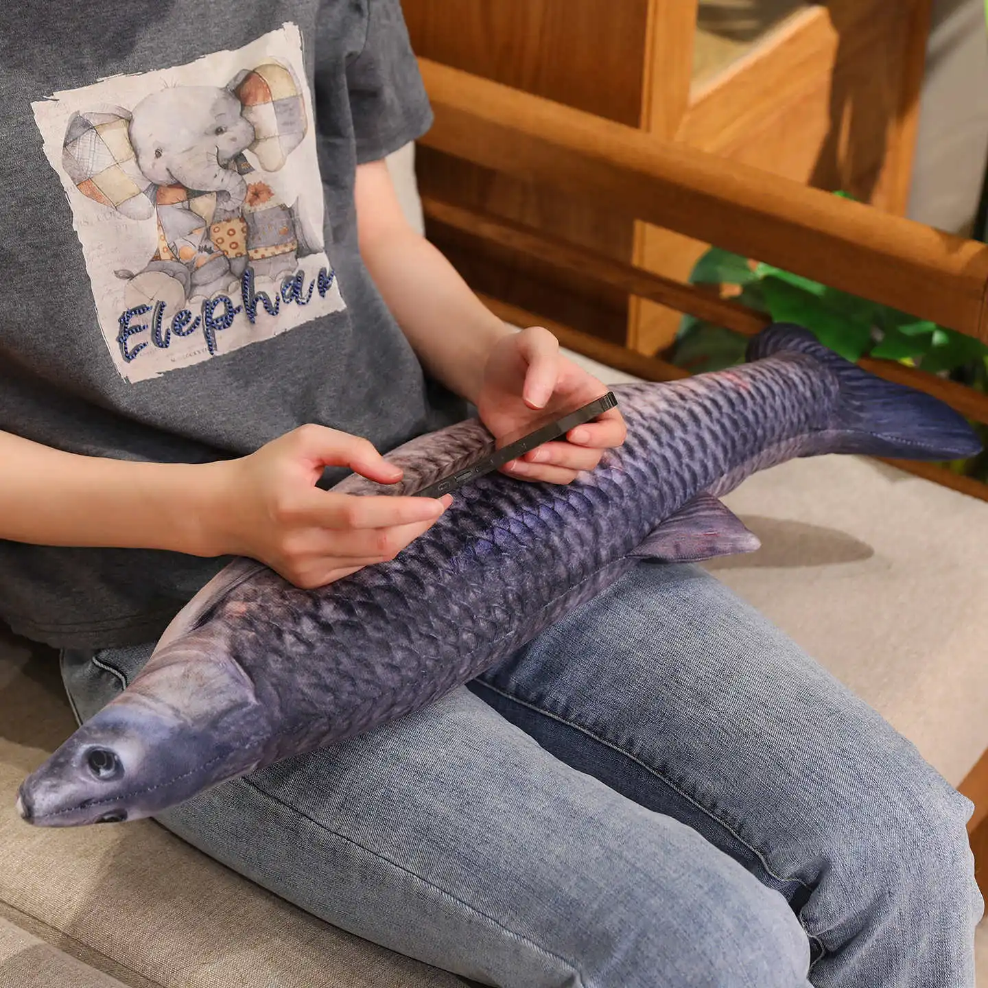 محاكاة الأسماك ألعاب من القطيفة رأس الأفعى الرنجة وسادة النوم أريكة رئيس وسادة المزحة صديق دمية