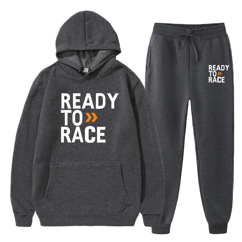 Autumn Ready to Race Two Piece Set of Two Pieces for Men Pullover Hoodie Sportswear Men's Set Hooded Mens Clothes Man Pants Sets