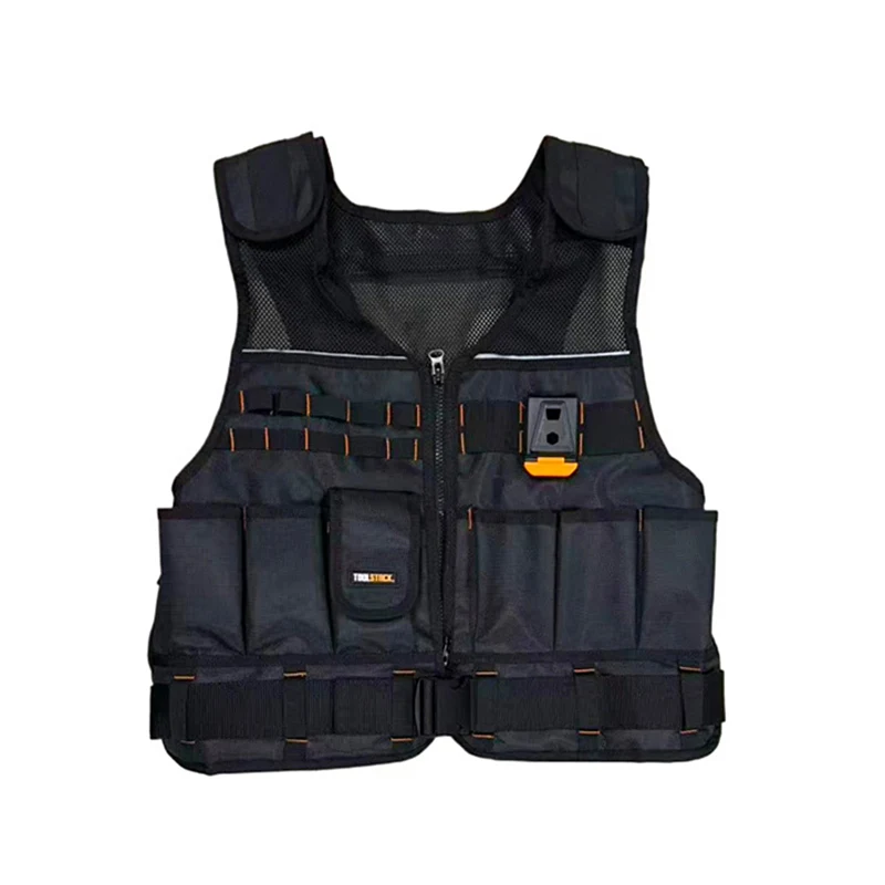 TOOLSTACK 1200D Oxford Work Tool Vest Multi Pocket Heavy Dut