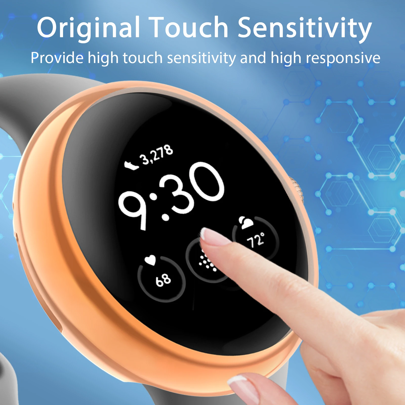 Custodia morbida in TPU per Google Pixel Watch Guscio protettivo a copertura totale per custodie ultrasottili per protezione schermo Google Pixel Watch